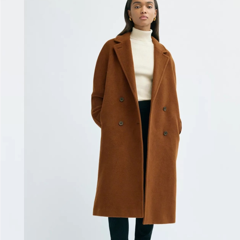 Aritzia babaton slouch coat camel hair in deep camel